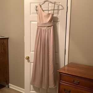 Vera Wang One Shoulder Floor Length Dress